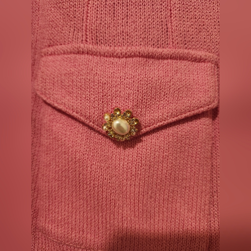 St. John Collection By Marie Gray Pink Button-Up Jacket Size 2 - Picture 4 of 11